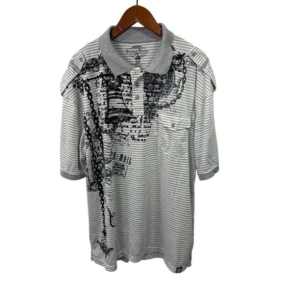 Streetwear Denim & Rivets Men’s Polo Shirt sz 3X Short Sleeve NEW #G349 - Picture 1 of 7